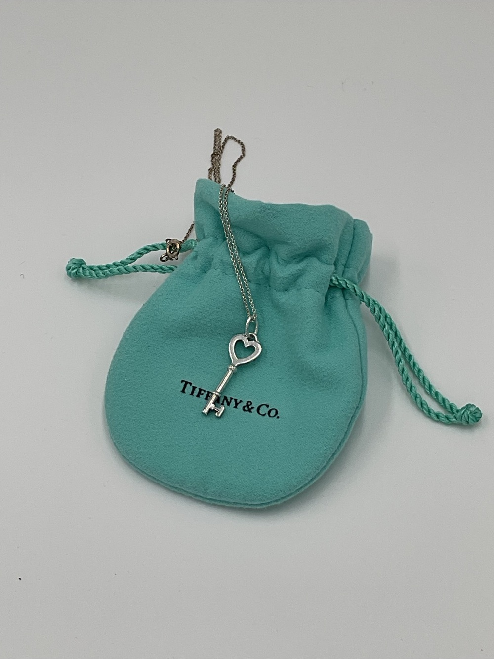 Sterling Silver Tiffany & Co. Key Necklace